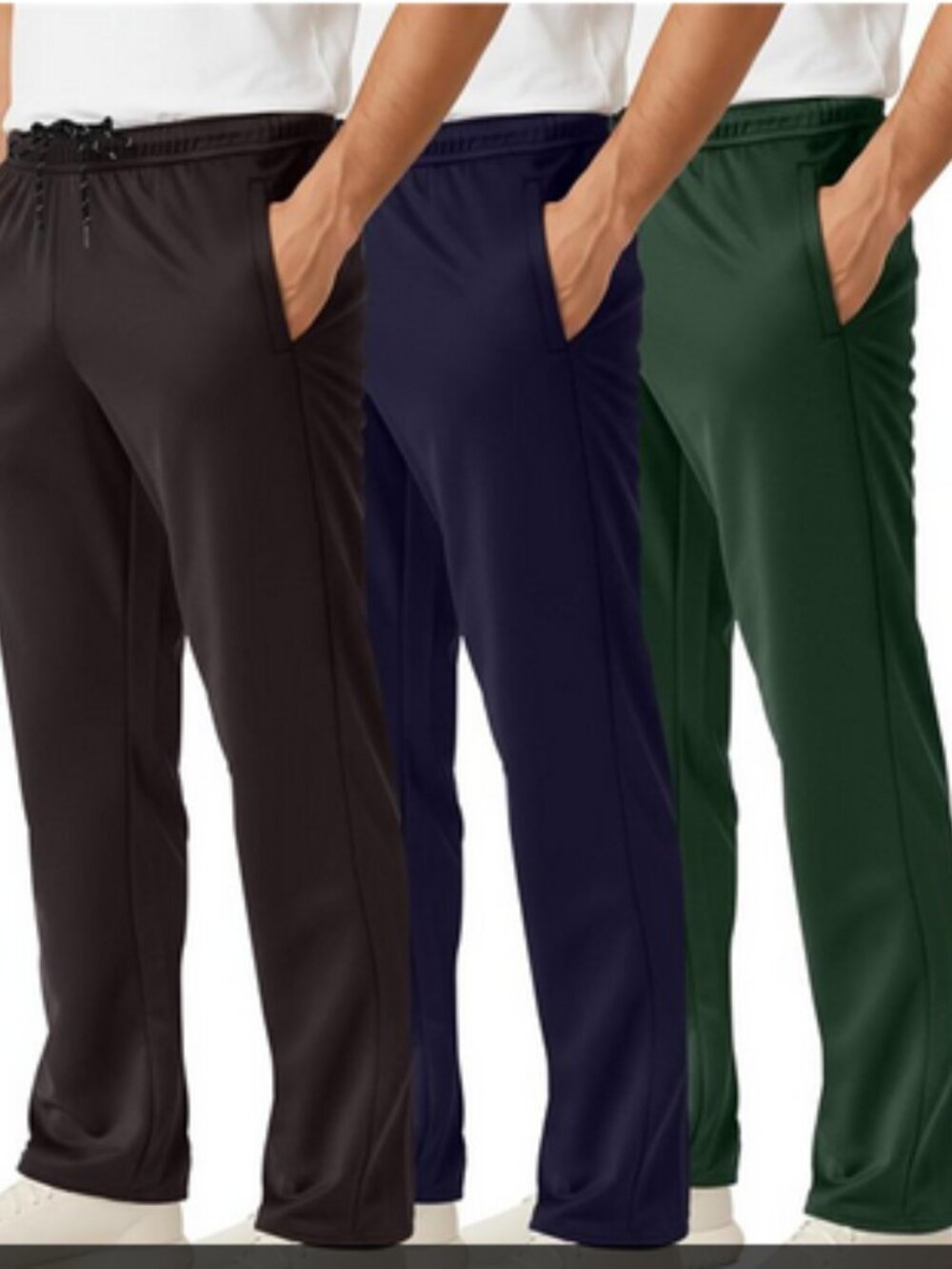 NEW Real Essentials 3 Pack Mens Mesh Open Bottom Sweatpants Mens Size 3X
